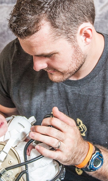 At home with new dad: Saints punter Thomas Morstead